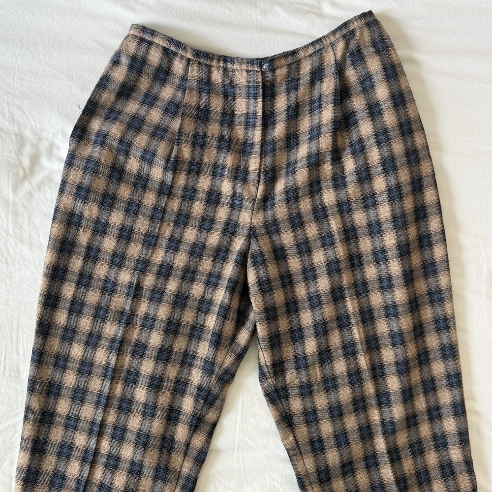 Vintage Orvis Womens Sz 16 Pleated Gingham Plaid Made In USA Academia Heritage